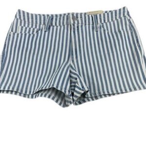 Universal Thread NWT Blue & White Striped High-Rise Jean Shorts size 12